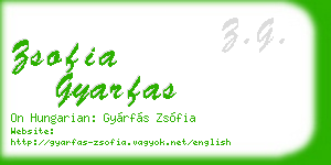 zsofia gyarfas business card