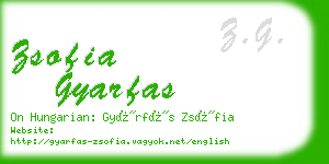 zsofia gyarfas business card